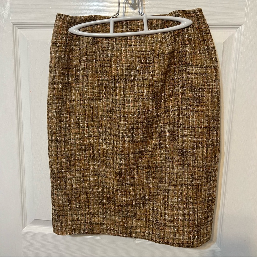 Doncaster Tweed Wool Blend Skirt